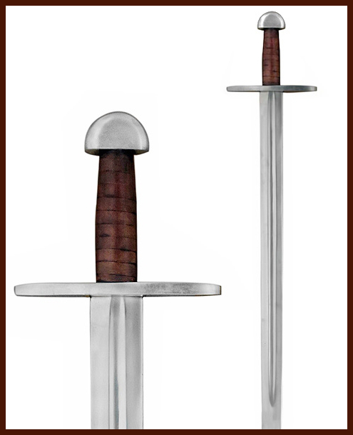 Normannen-Schaukampfschwert mit Lederscheide